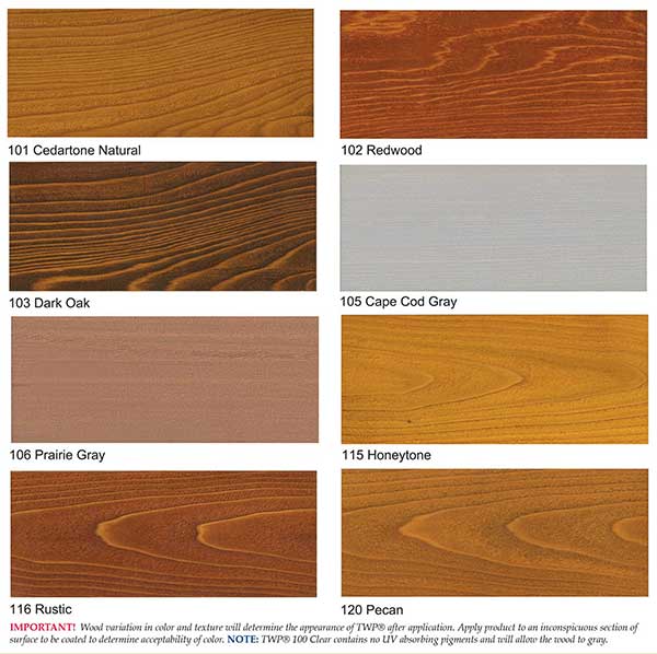 Rez Stain Color Chart